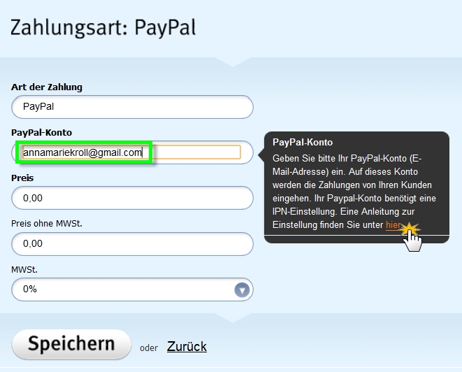 Paypal Konto Adresse